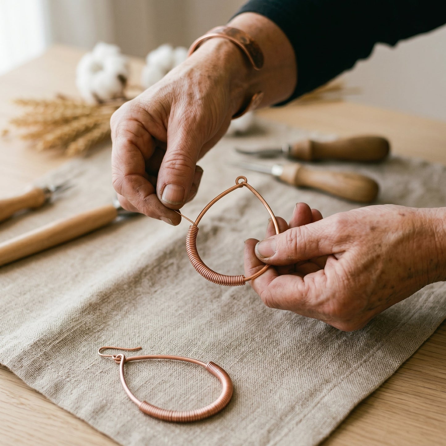 Zarinos's Creek Copper Earrings