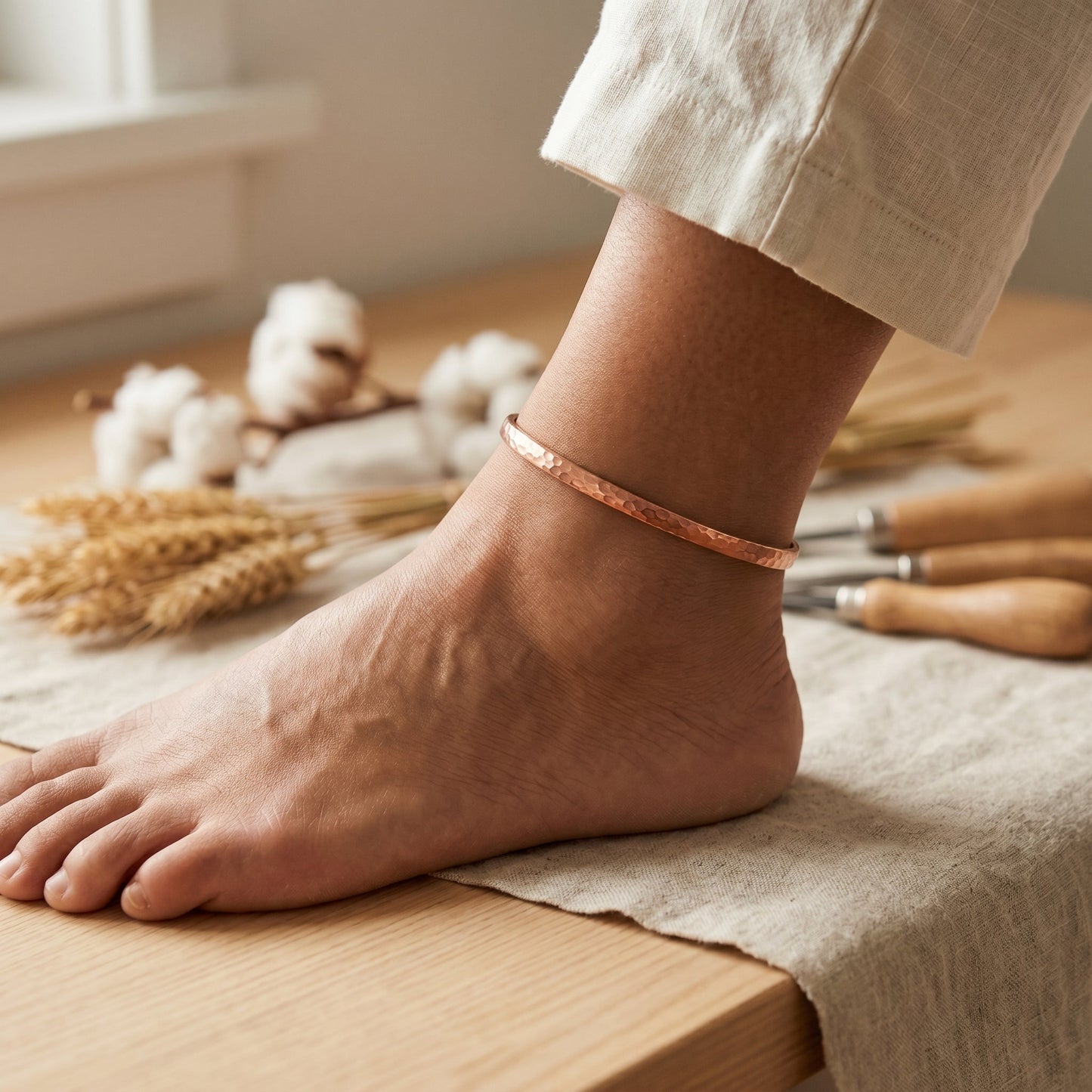 Zarino's Sand Copper Anklet