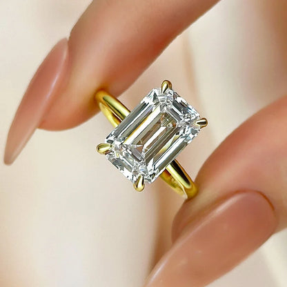 Emerald Cut Solitaire Engagement Ring