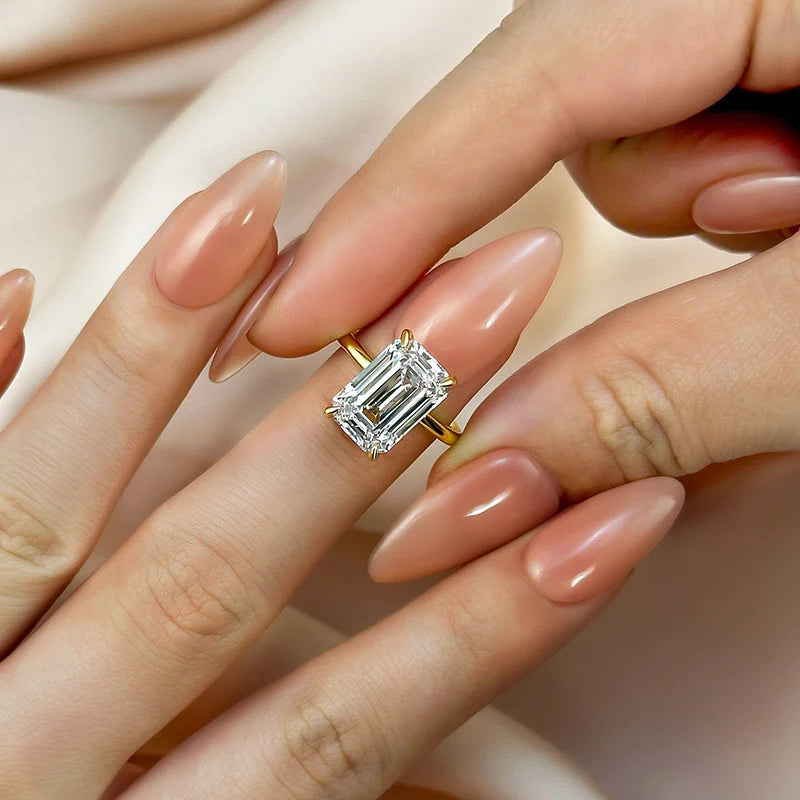 Emerald Cut Solitaire Engagement Ring