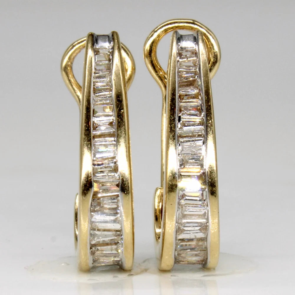 Vintage Style Gold Plated Zircon Horseshoe Buckle Earrings