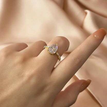 Pear Cut Sparkle Ring