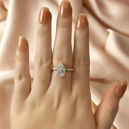 Pear Cut Sparkle Ring