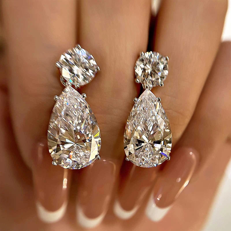 Sparkle Pear Cut Women's Earrings