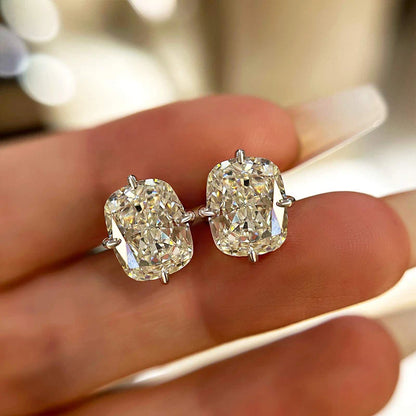 Cushion Cut Vintage  Stud Earrings