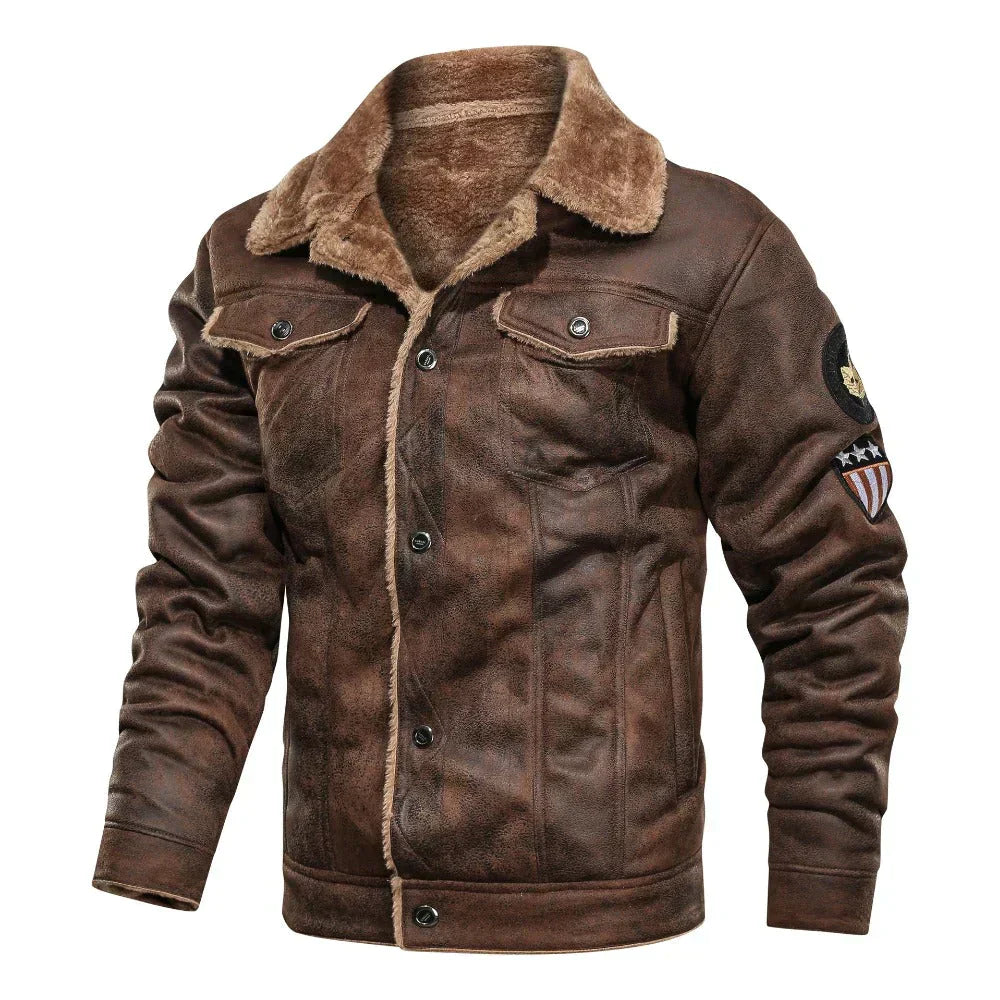 Storm Seeker - Men's leather jacket for adventurous style statements