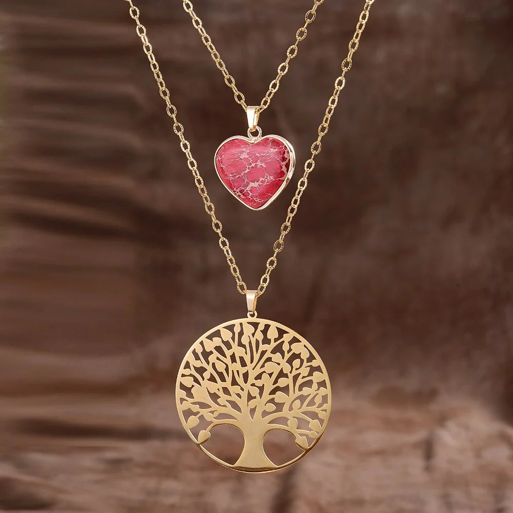 Heart & Tree of life Necklace