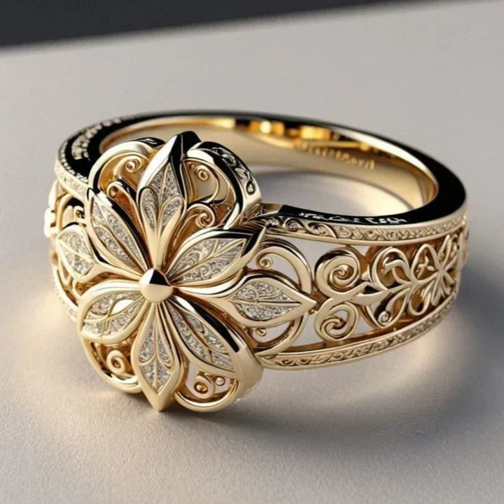 Bloom Zirconia Exotic Gold Ring