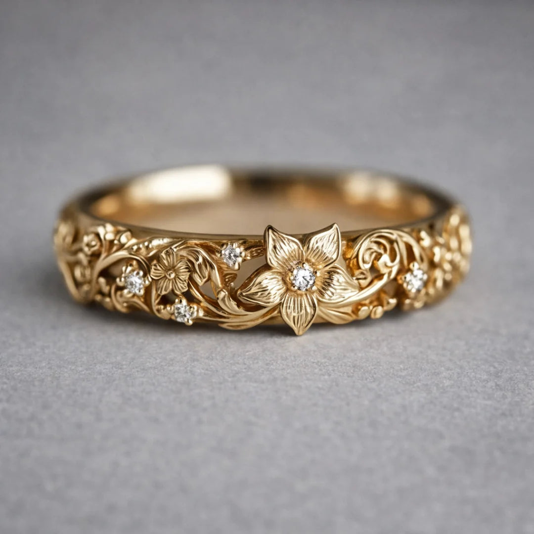 Golden Blossom Ring