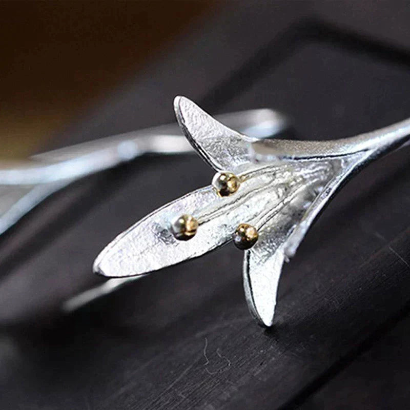 Minimal Silver Blossom Earrings