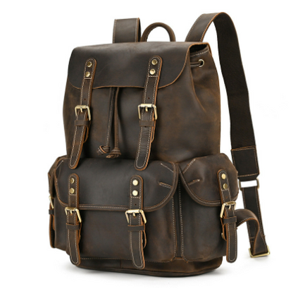 Leather travel backpack | LUND