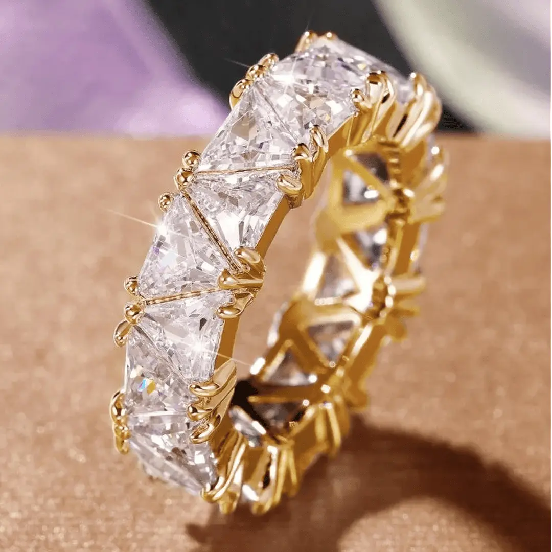 Vintage Triangle Stone Ring