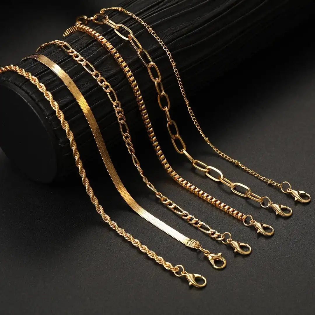 Boho Retro Cuban Bracelet Set