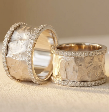 Vintage Wide Silver Plated Statement Ring