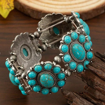 Elegant Vintage Ethnic Turquoise Bracelet
