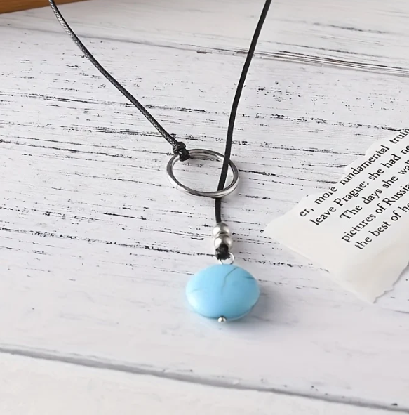 Vintage Style Boho Turquoise Pendant Necklace