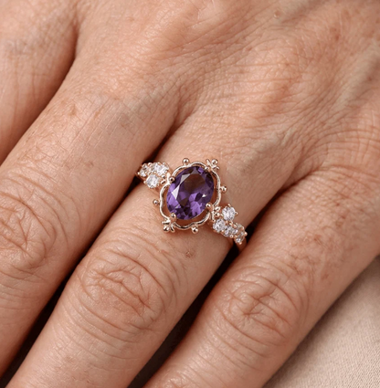Vintage Gold Plated Court Style Floral Ring