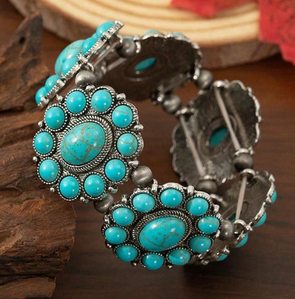 Elegant Vintage Ethnic Turquoise Bracelet