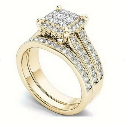 Elegant Vintage Stackable Zirconia Bridal Ring