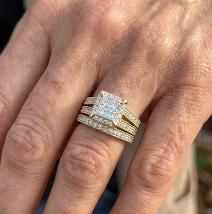 Elegant Vintage Stackable Zirconia Bridal Ring