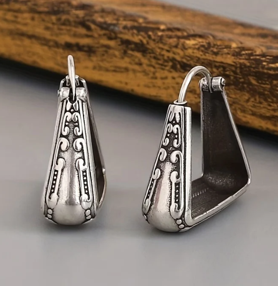 Ethnic Boho Style Geometric Vintage Hoop Earrings
