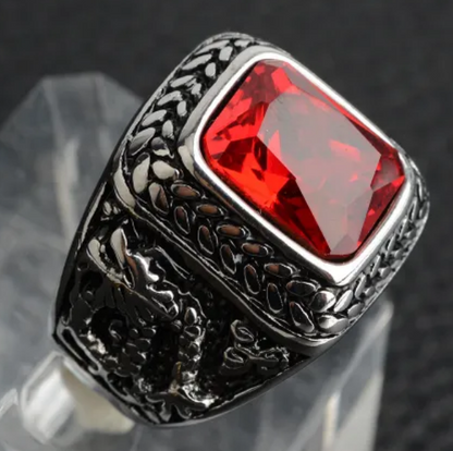 Vintage Red Turkish Signet Ring