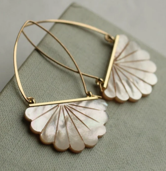 Vintage Boho Style Faux Pearl Decor Artistic Bridal Earrings