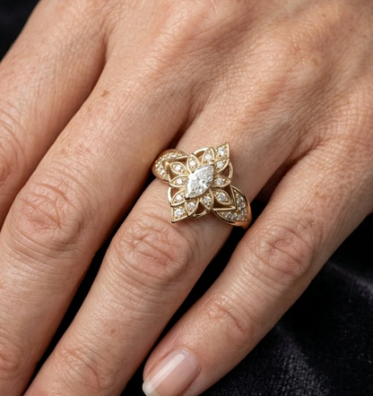 Vintage Elegant Copper Engagement Ring