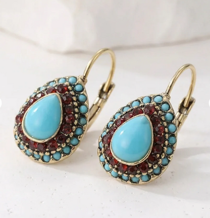 Vintage Crystal Teardrop Earrings