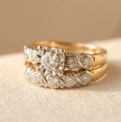 Vintage Sparkling Gold Ring