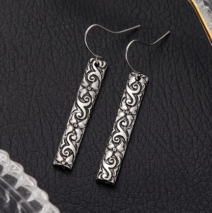 Vintage Boho Bar Pendant Earrings