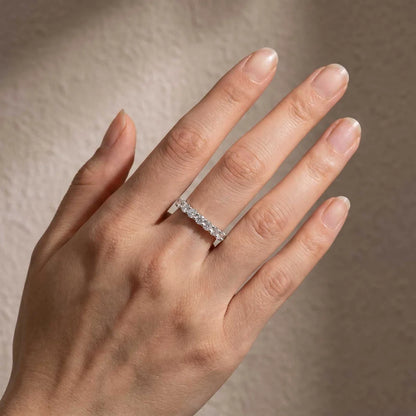 Moissanite Round Cut Stackable Wedding Ring