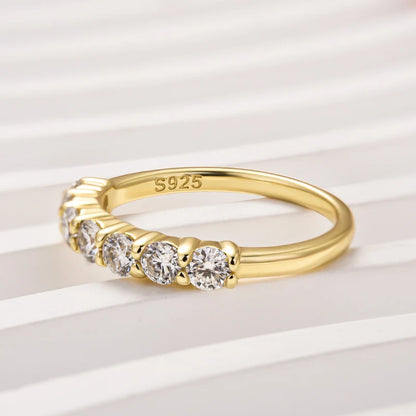 Moissanite Round Cut Stackable Wedding Ring