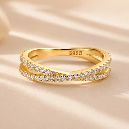 Criss Cross Wedding Ring For Women