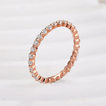 Round Cut Full Eternity Classic Ring