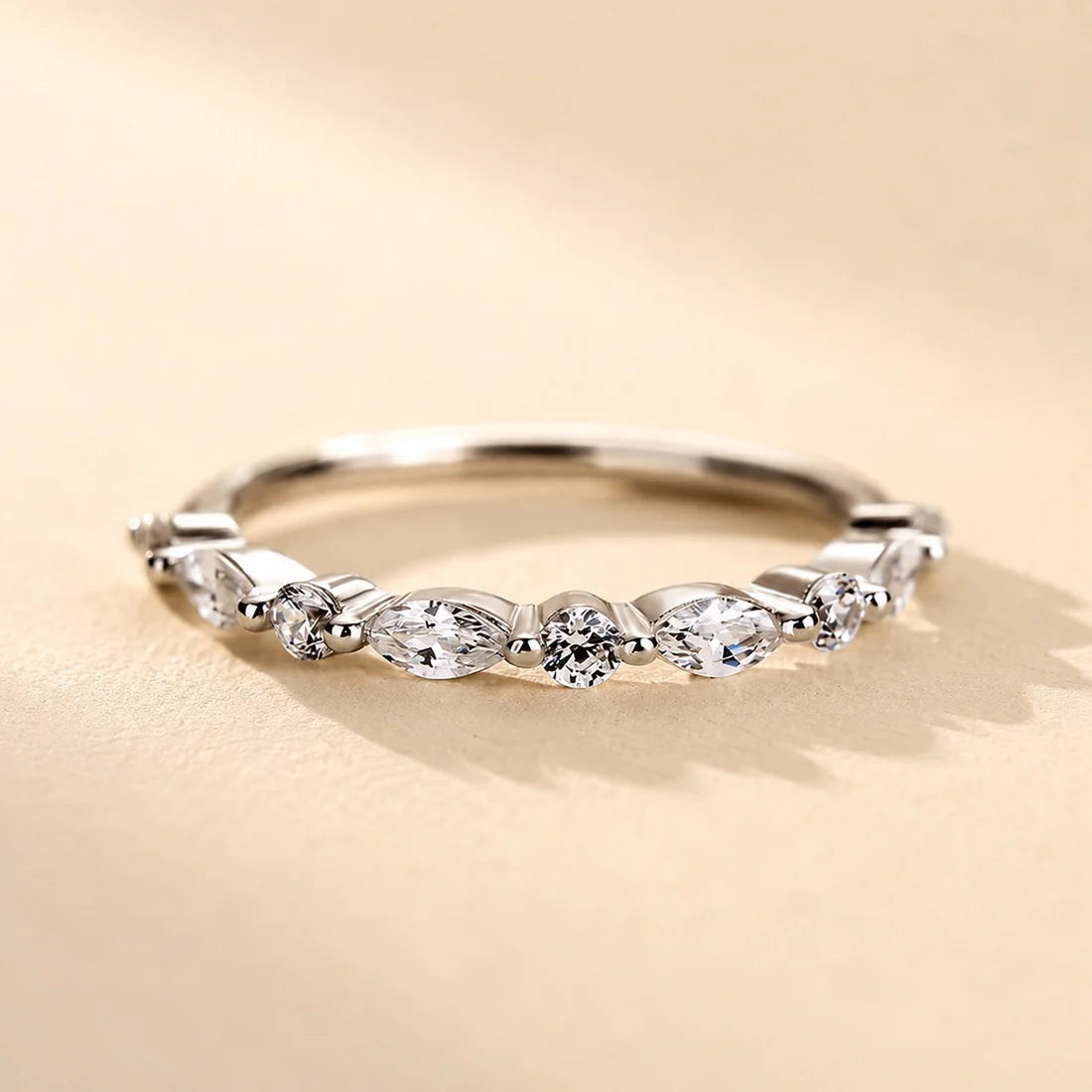 Marquise Cut Eternity Ring For Everyday Wear