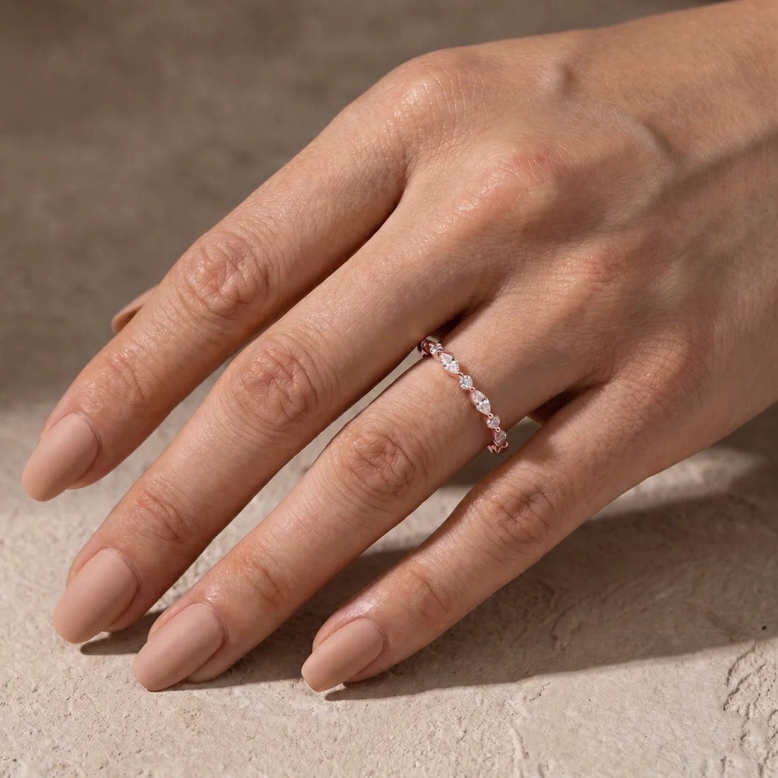 Marquise Cut Eternity Ring For Everyday Wear