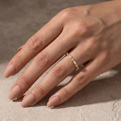 Marquise Cut Eternity Ring For Everyday Wear