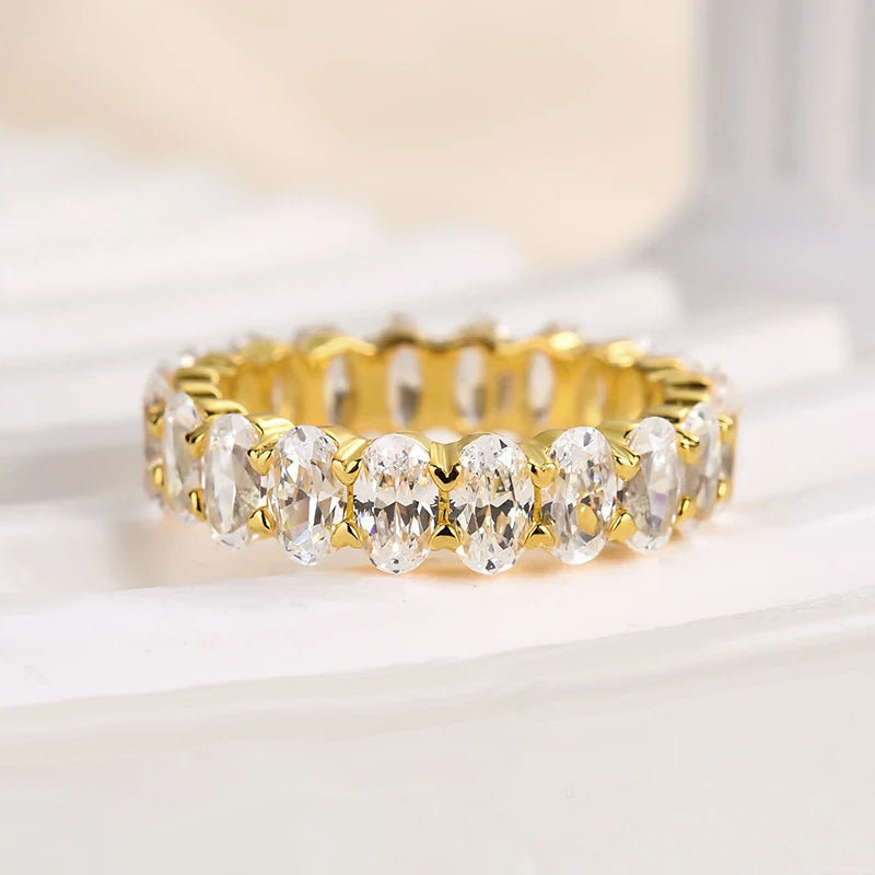 Oval Cut Wedding Ring for Everyday Wear
