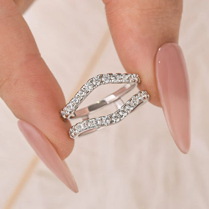 Vintage Round Cut Wedding Band Ring Enhancer