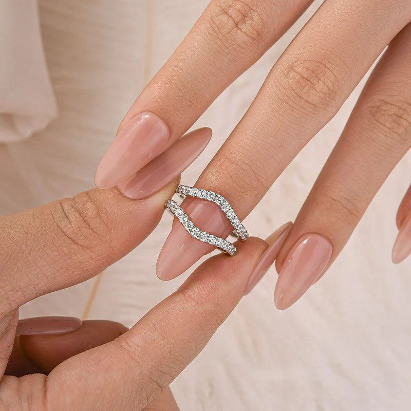 Vintage Round Cut Wedding Band Ring Enhancer