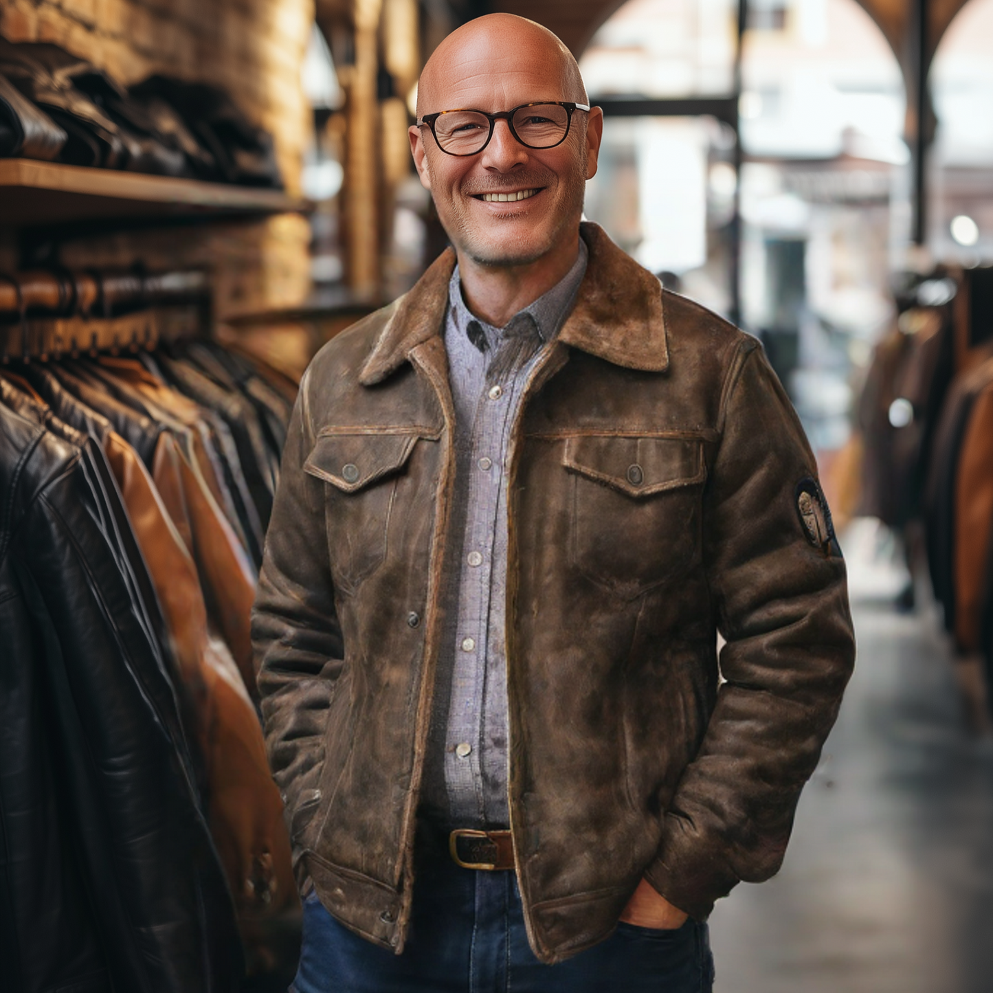 Flight Streak leather jacket