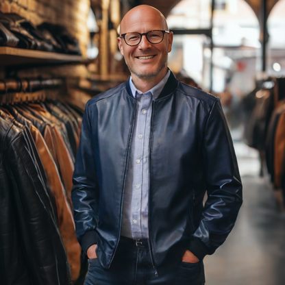 Golden leather jacket