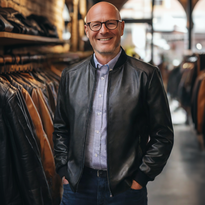 Golden leather jacket