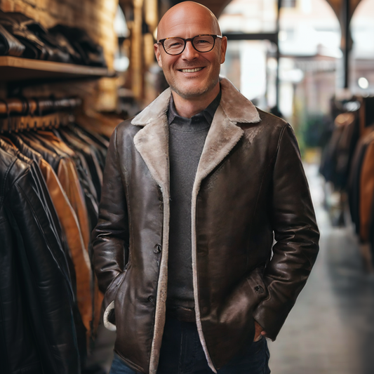 Maverick Soul - Men's leather jacket with cozy inner lining for a stylish look