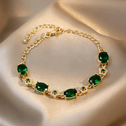 Enchanted Garden Green Crystal Bracelet