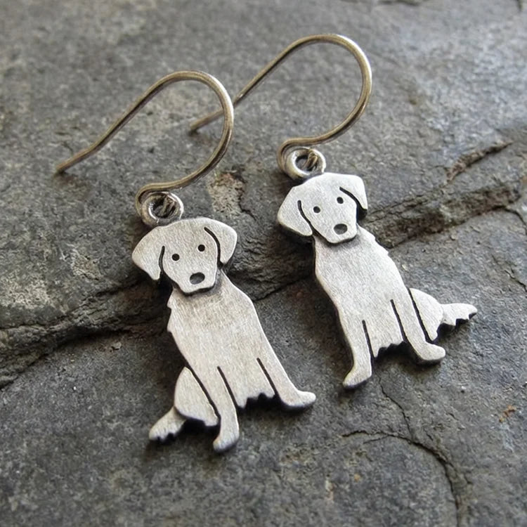 Tiny Golden Retriever Earrings