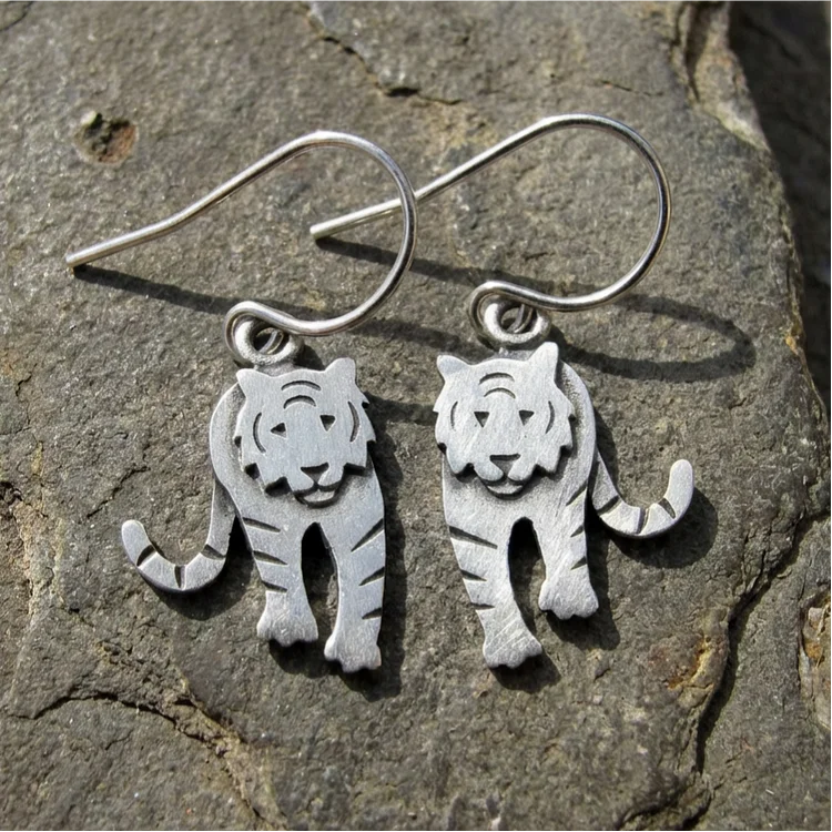 Vintage Tiger Earrings