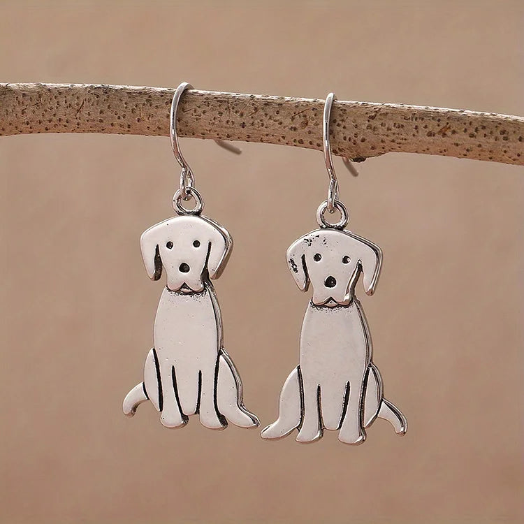 Retro Bohemian Labrador Earrings