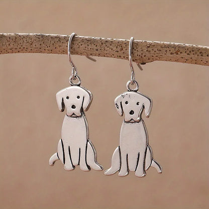 Retro Bohemian Labrador Earrings